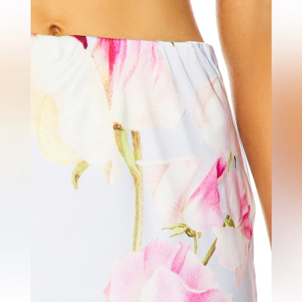 Runaway the Label Verity Maxi Skirt in Cadence Floral satin slip Revolve L - Picture 4 of 10